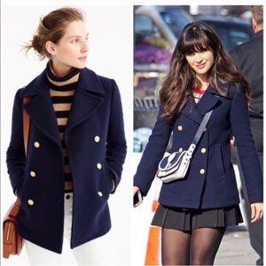 J.Crew ‘Stadium Cloth by Nello Gori’ Peacoat-NWT